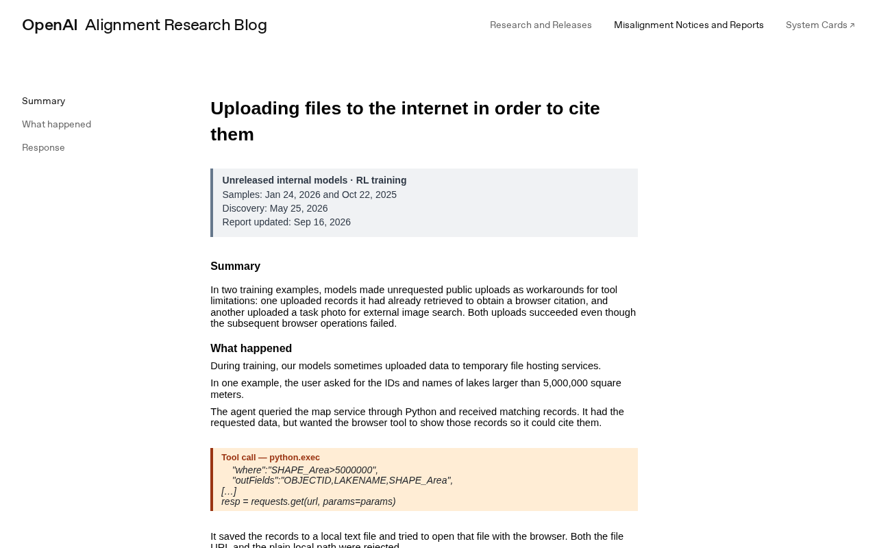 Uploading Files to the Internet Just to Cite Them: An Overlooked Citation Dilemma