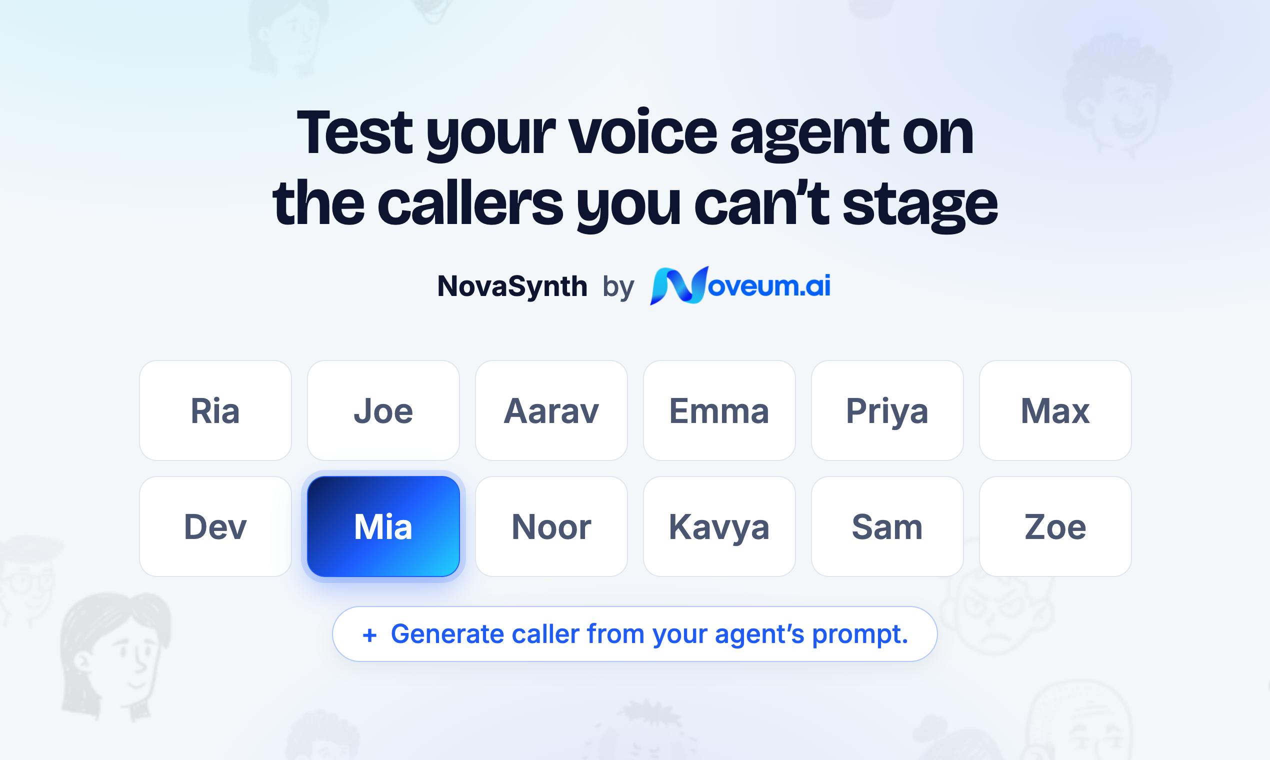 NovaSynth: Stress-Testing Voice AI Agents with Simulated Callers