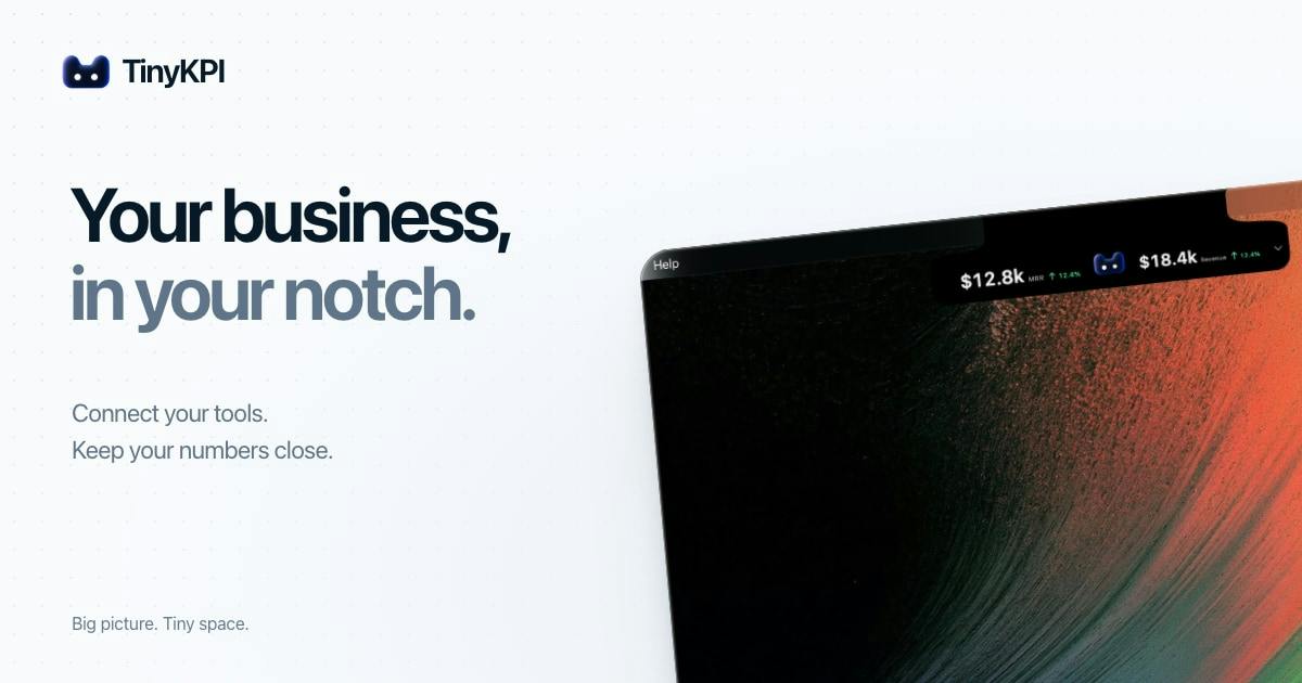 TinyKPI: Your business analytics directly in your notch