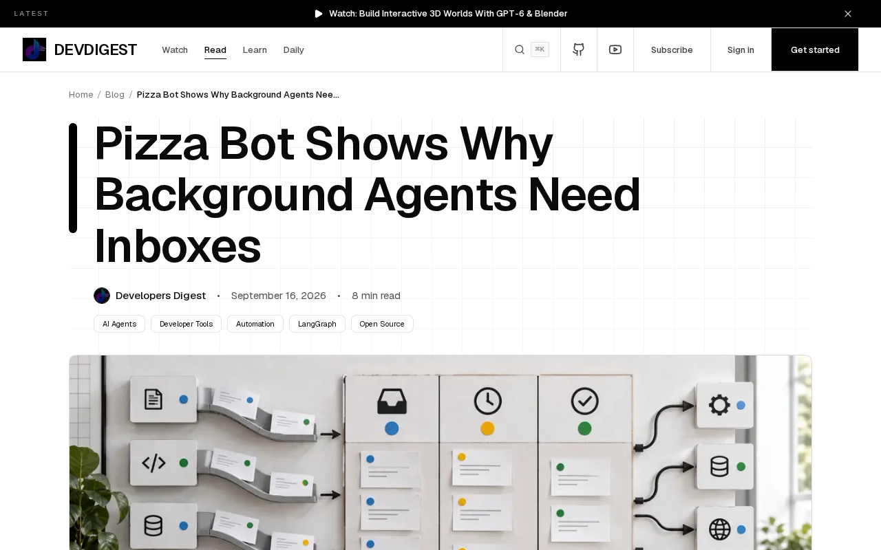What Pizza Bot Reveals About Why Background AI Agents Need an Inbox