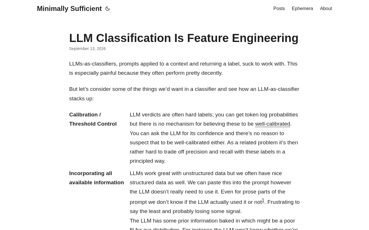 LLM Classification Is Feature Engineering: Rethinking How We Apply Large Language Models