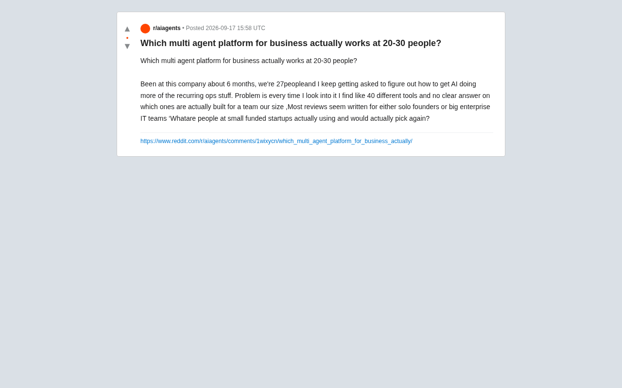 How Should a 20–30 Person Team Choose the Right Multi-Agent AI Platform?