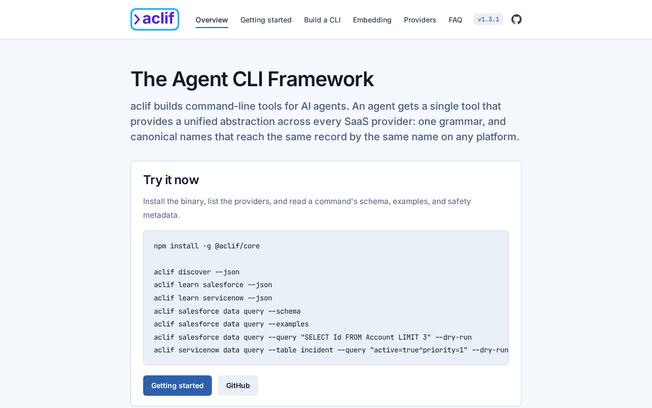 Aclif: A Unified CLI Framework Designed for AI Agents