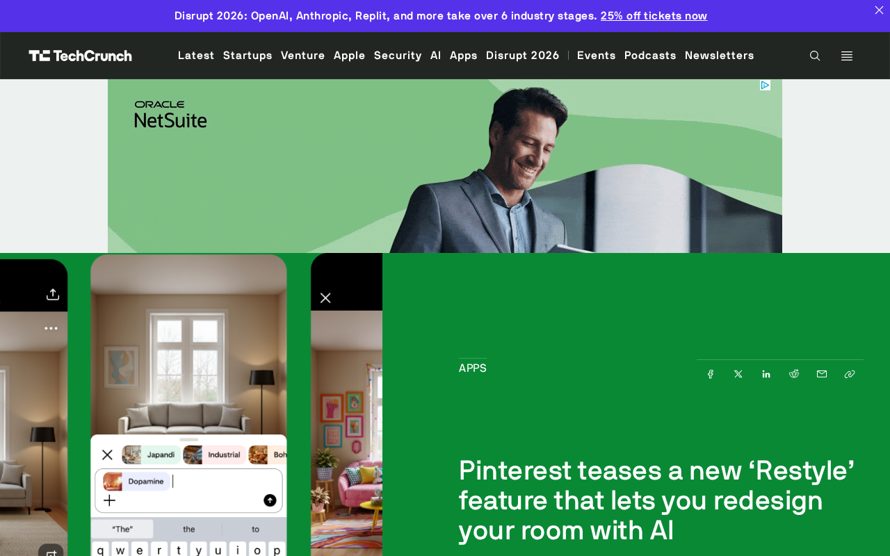 Pinterest测试Restyle新功能:用AI重新设计你的房间