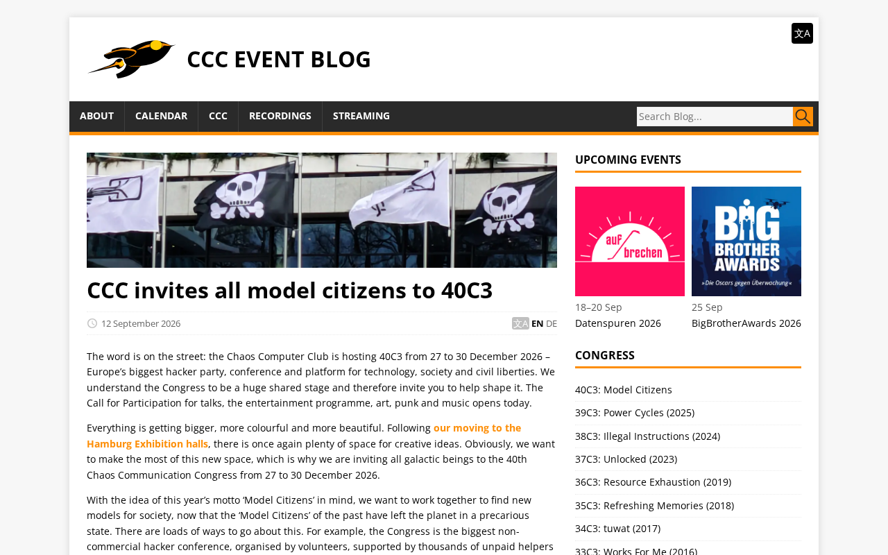CCC Sends Its Invitation: 40C3 Hacker Congress Themed "Model Citizens"