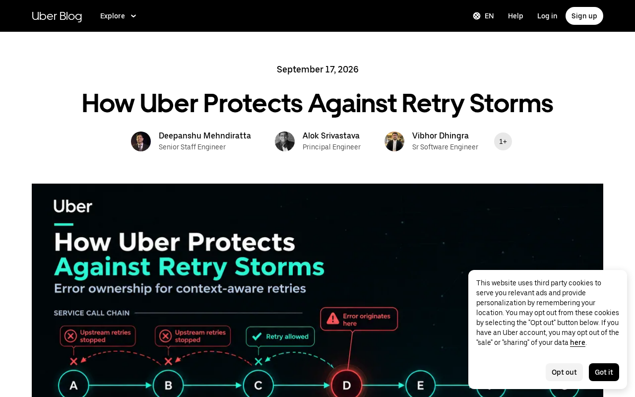 Uber如何防御重试风暴:分布式系统的容错设计