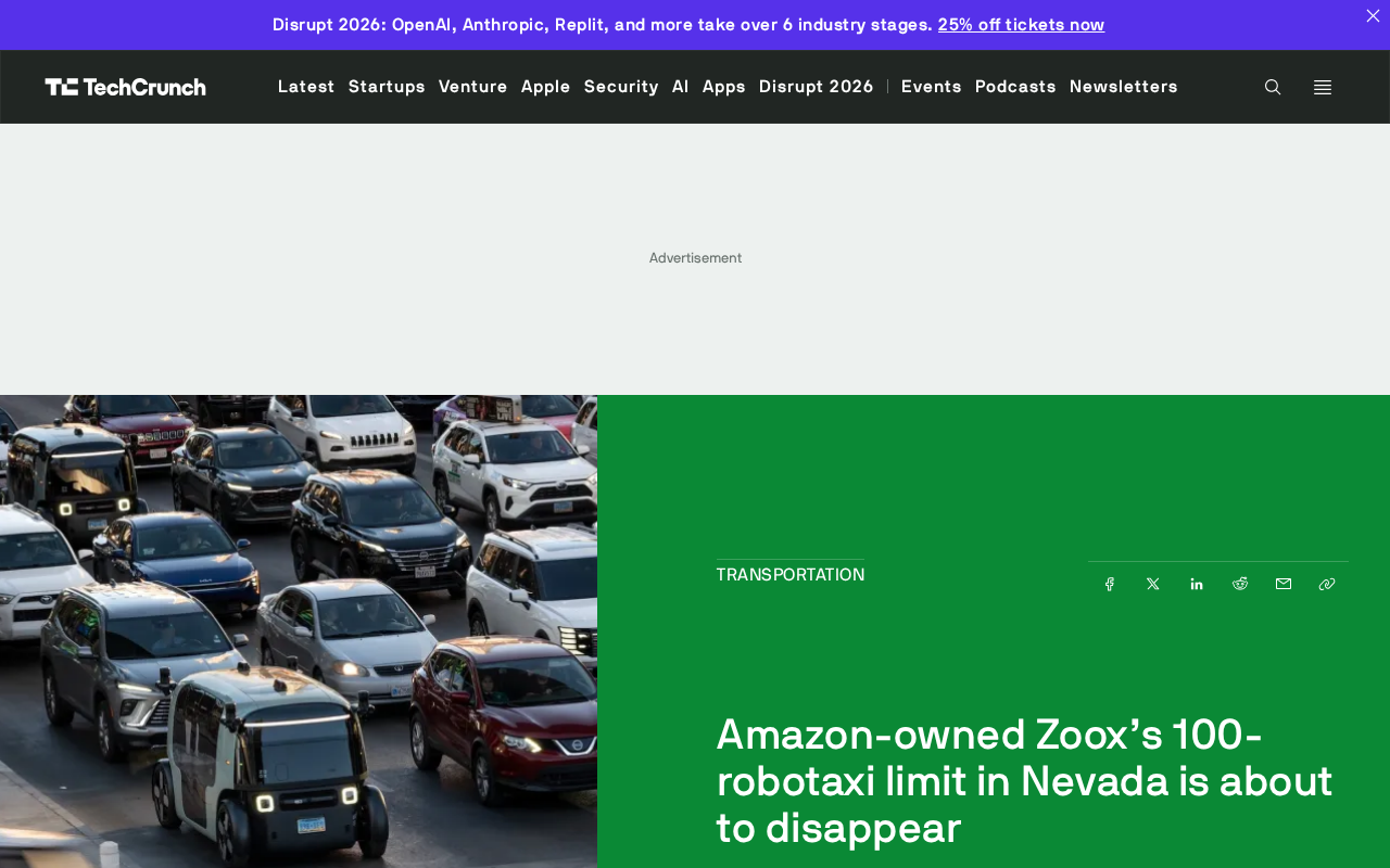 Amazon-owned Zoox robotaxi in Nevada