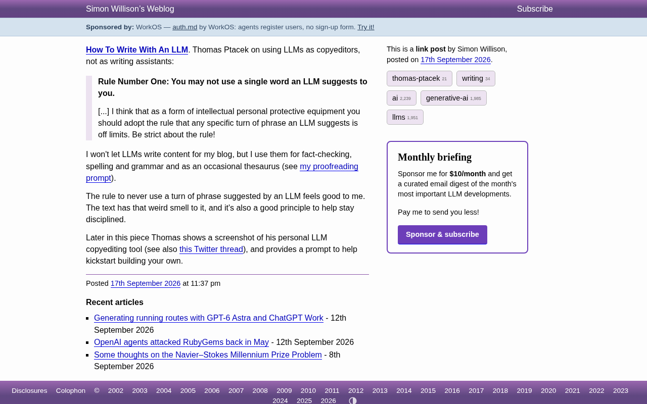 How to Use LLMs for Writing: As a Proofreader, Not a Ghostwriter