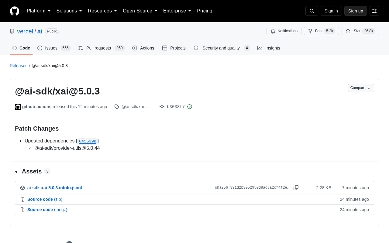 @ai-sdk/xai 5.0.3 Released: A Deep Dive into This Dependency-Update Patch