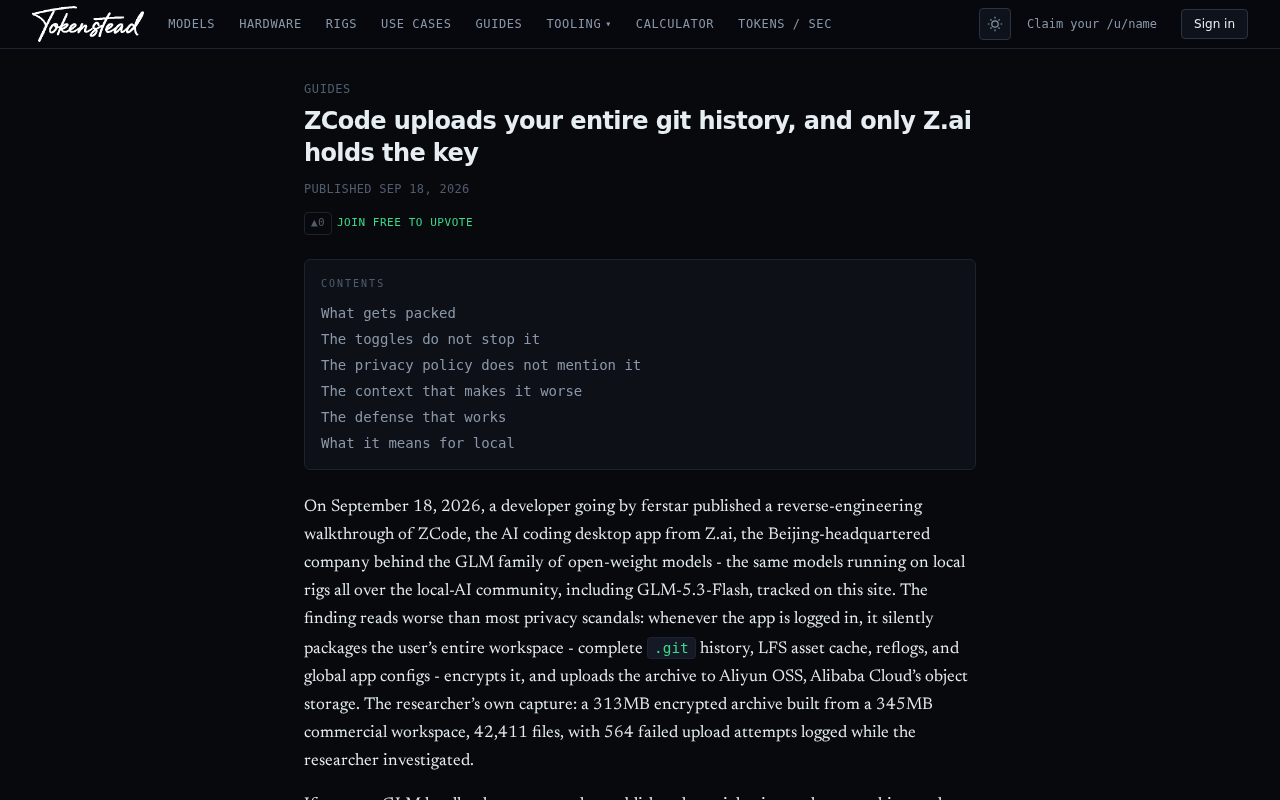 GLM-Based Coding Assistant ZCode Accused of Silently Uploading Users' Git History