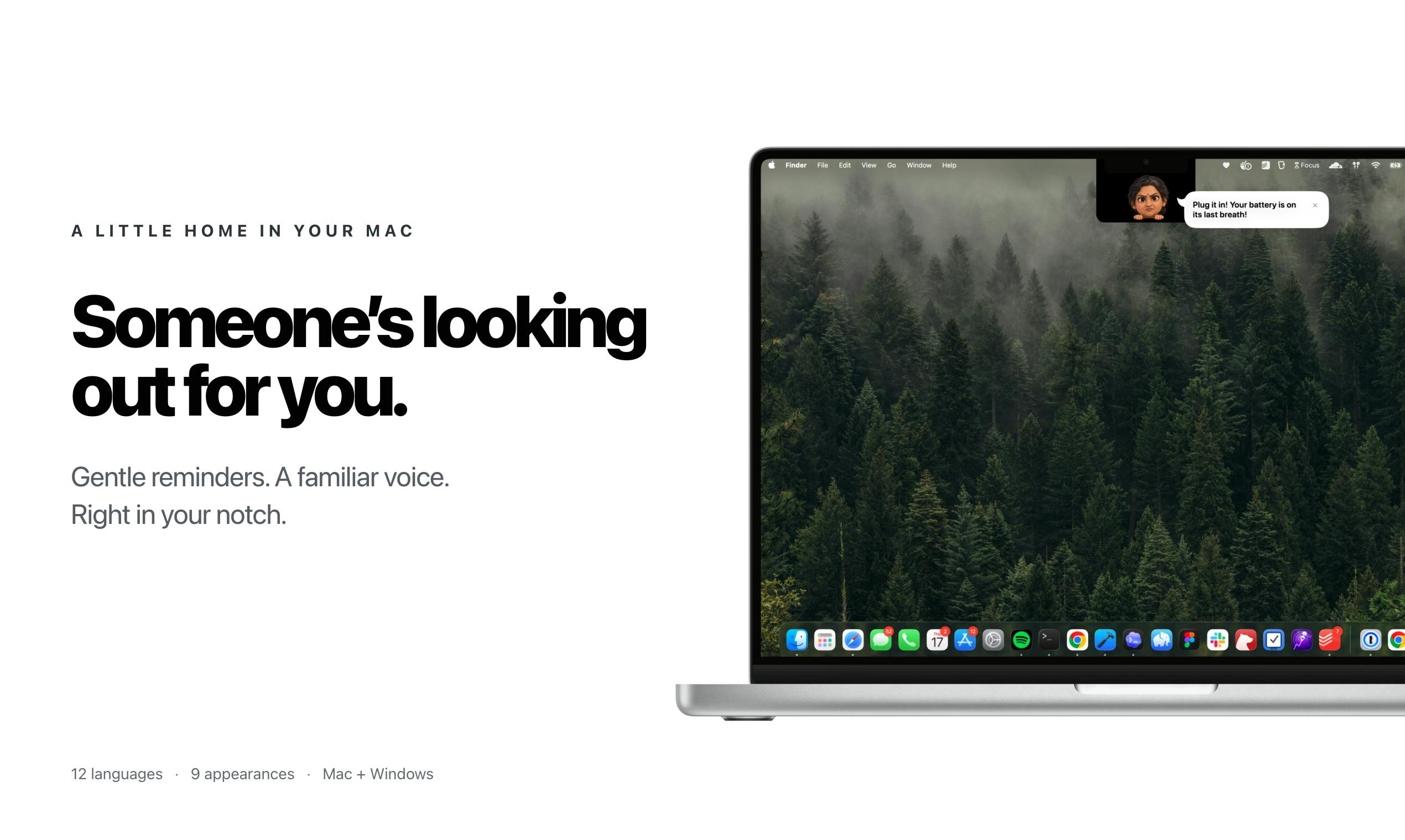 Maaa: A 'Mom' Living in Your Mac's Notch, Reminding You to Drink Water and Eat