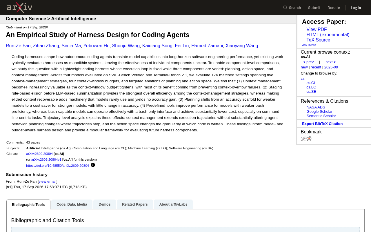 Harness Design for Coding Agents: What an Empirical Study Reveals