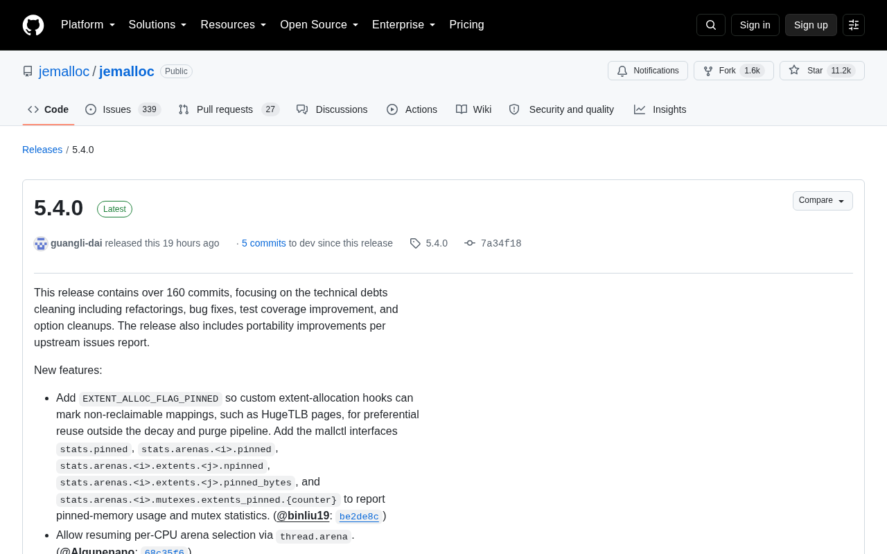 Jemalloc 5.4.0 Released: A New Step for the High-Performance Memory Allocator