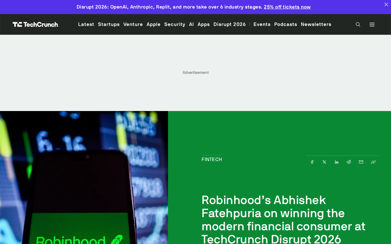 Robinhood Executive to Speak at TechCrunch Disrupt 2026 on Winning the Modern Financial Consumer