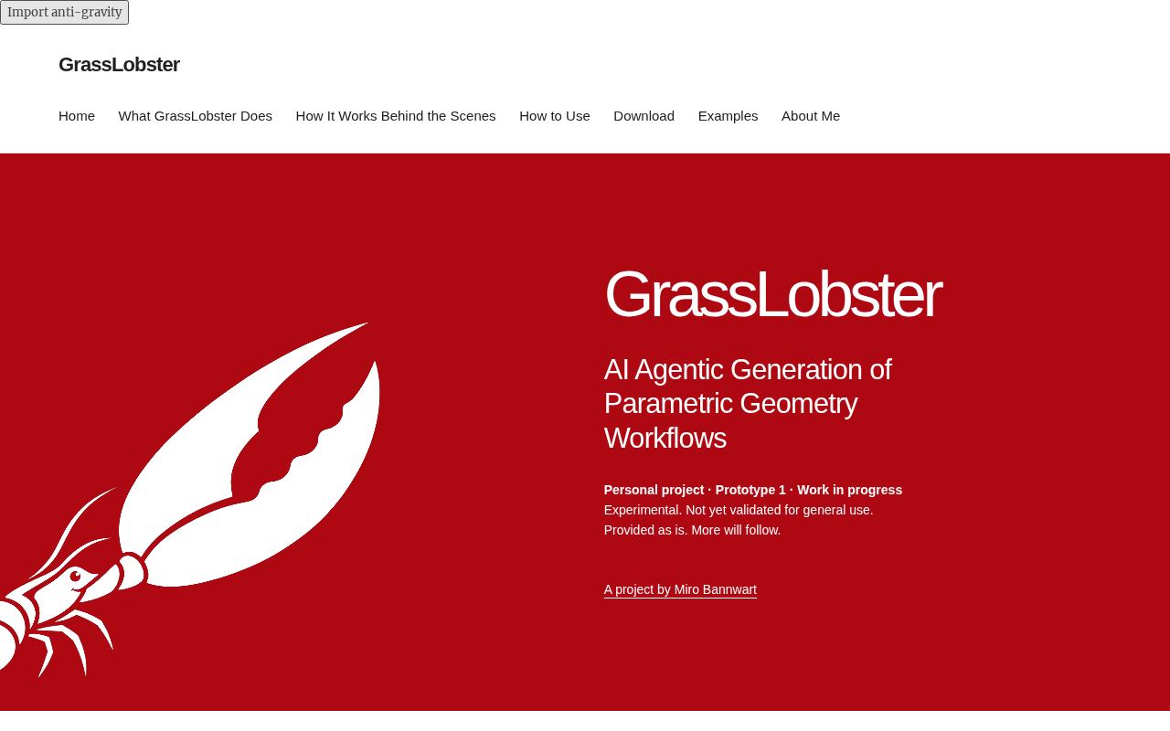 GrassLobster: Using AI Agents to Auto-Generate Parametric Geometry Workflows