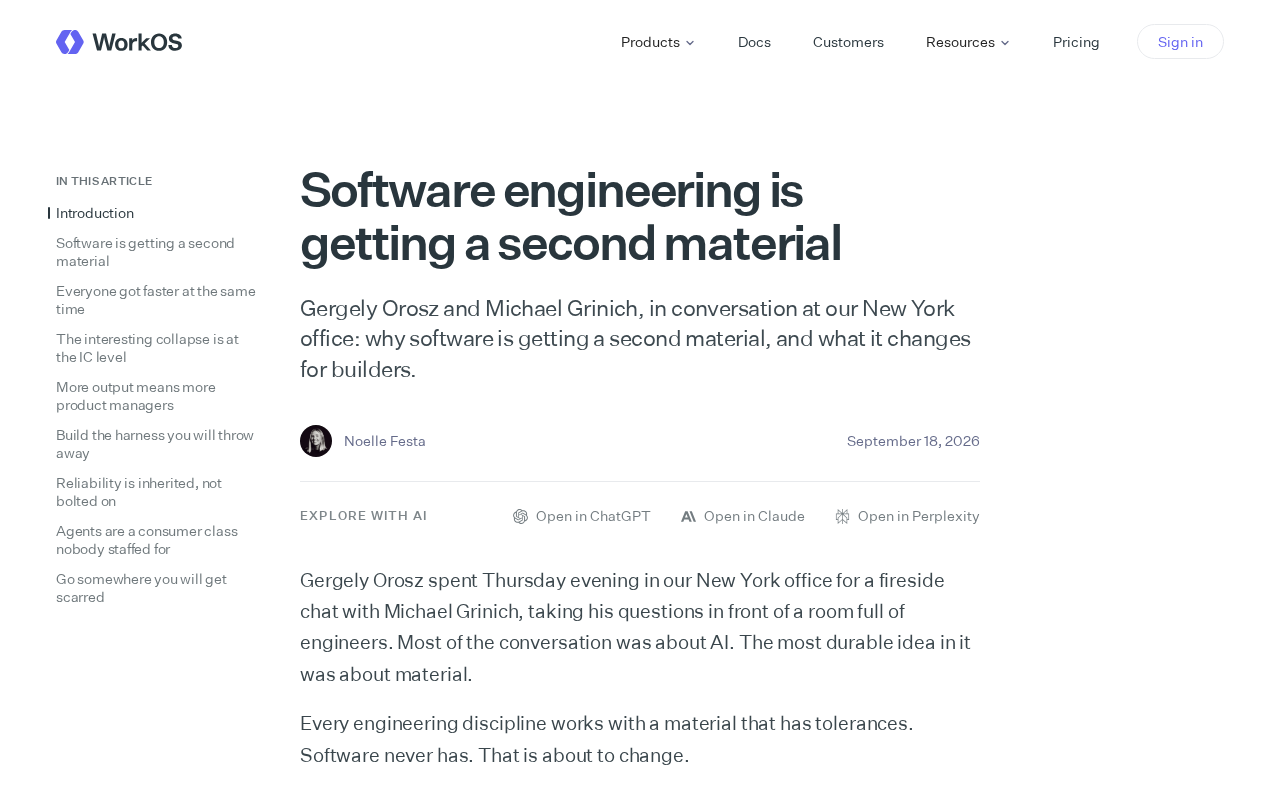 The Second Material of Software Engineering: How AI Is Reshaping the Way We Build