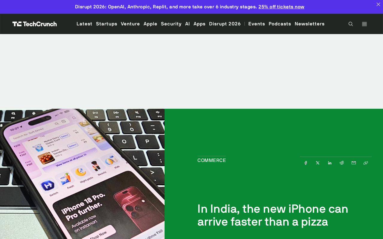 India's Quick-Commerce Twist: New iPhones Now Arrive Faster Than Pizza