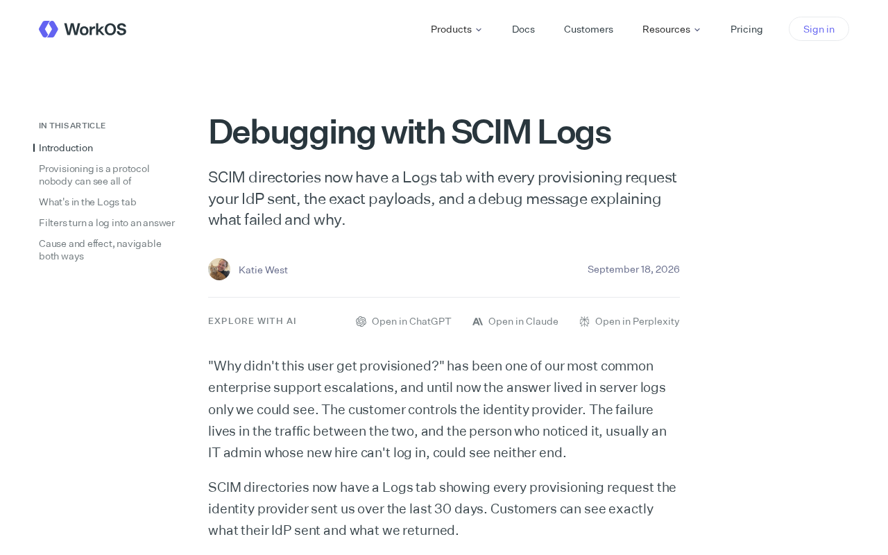 SCIM Logs Are Here: Finally Solving the Identity Provisioning Debugging Nightmare