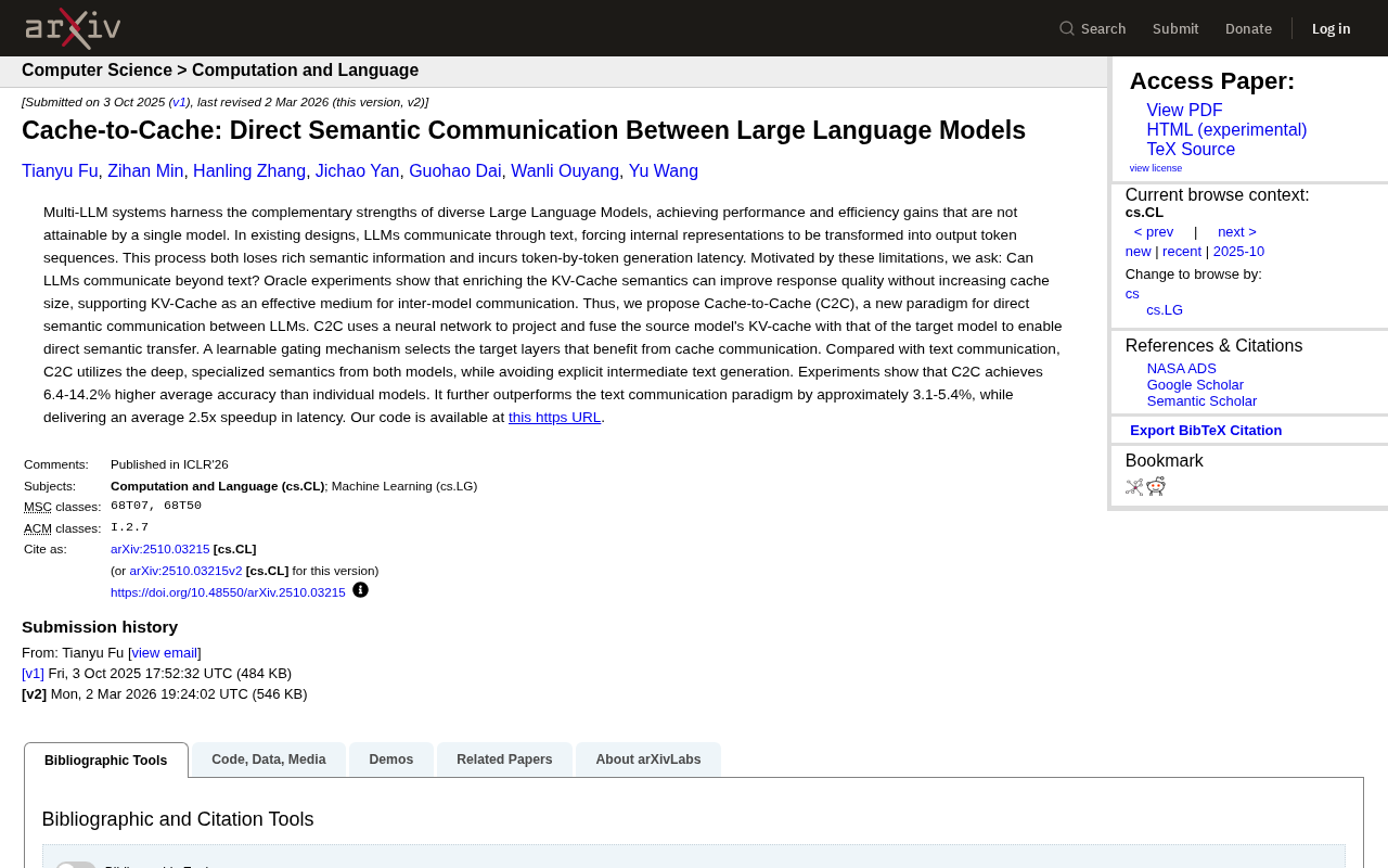 Cache-to-Cache: Letting LLMs Communicate Through KV Cache Instead of Text