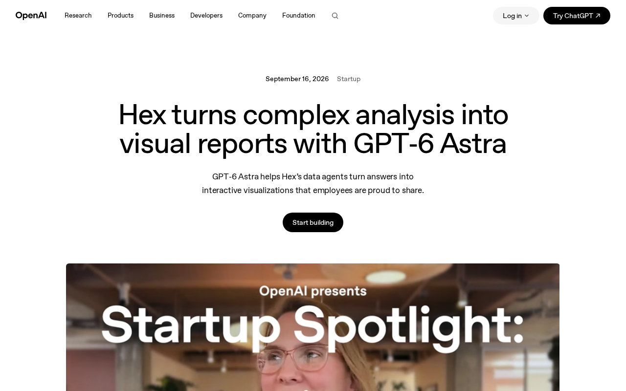Hex携手GPT-6 Astra:让复杂数据分析变成可视化报告
