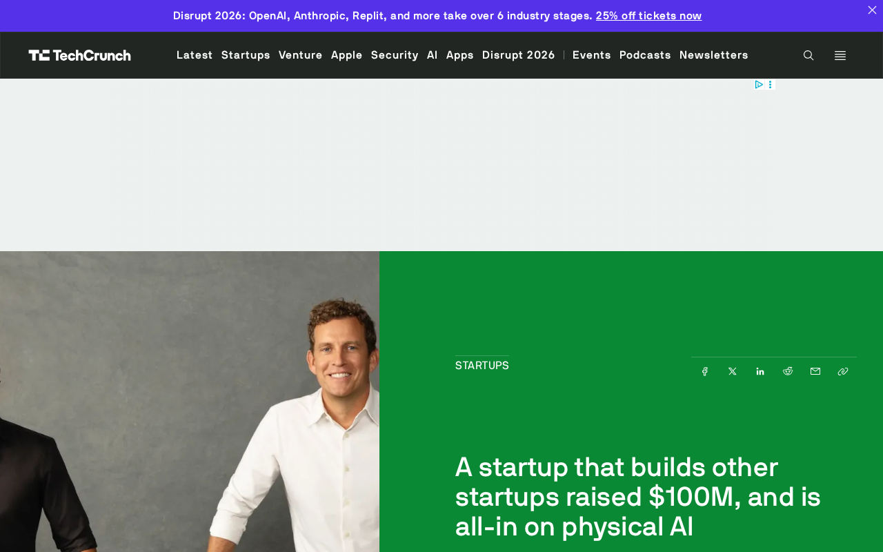 Vantora Raises $100M to Incubate Physical AI Startups for Industrial Giants