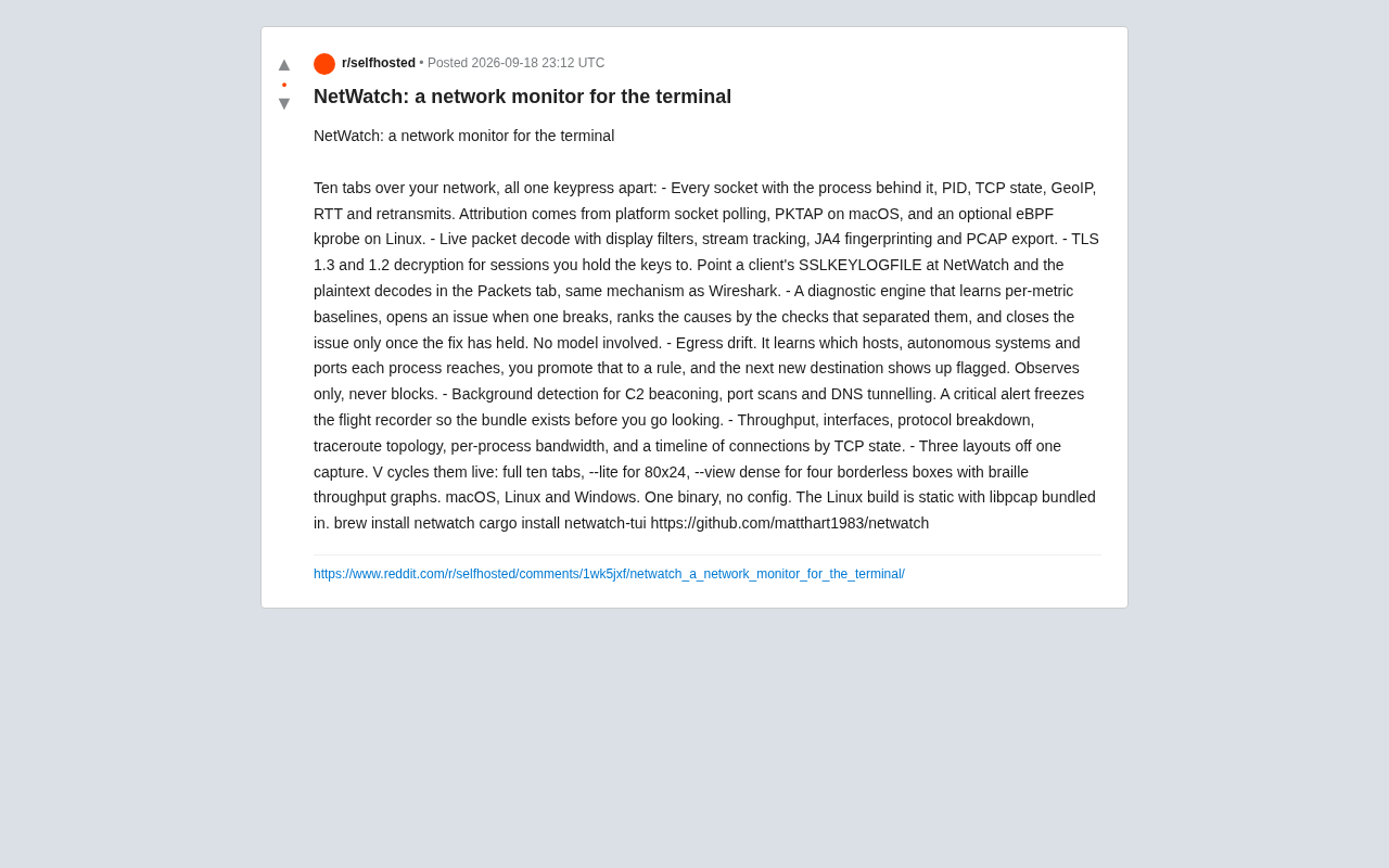 NetWatch: The All-in-One Network Monitoring Tool for Your Terminal — Packet Capture and Diagnostics Combined