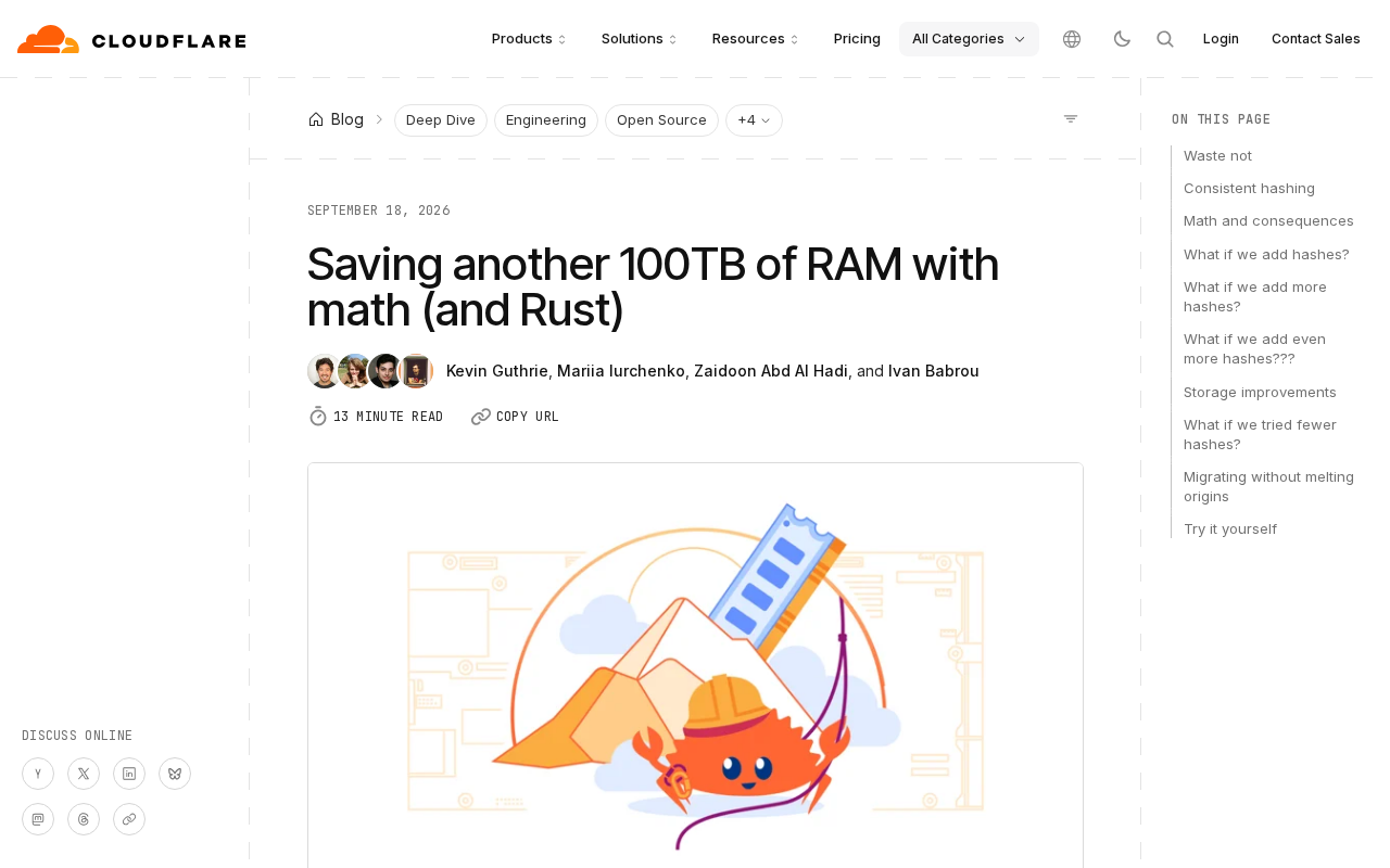 How Cloudflare Saved Another 100TB of RAM with Math: Probabilistic Data Structures in Practice