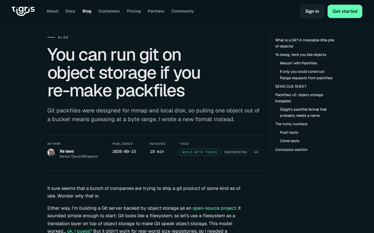 在对象存储上运行Git:重构Packfile的技术思路