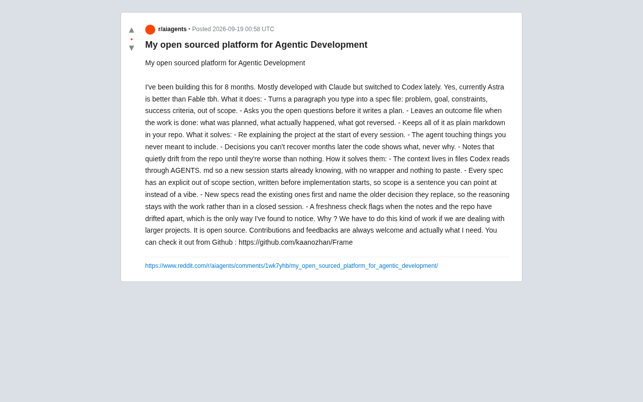 开源工具Frame:用Markdown文件解决AI Agent的上下文丢失难题
