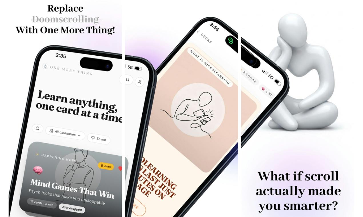 One More Thing:把刷手机变成碎片化学习的AI应用