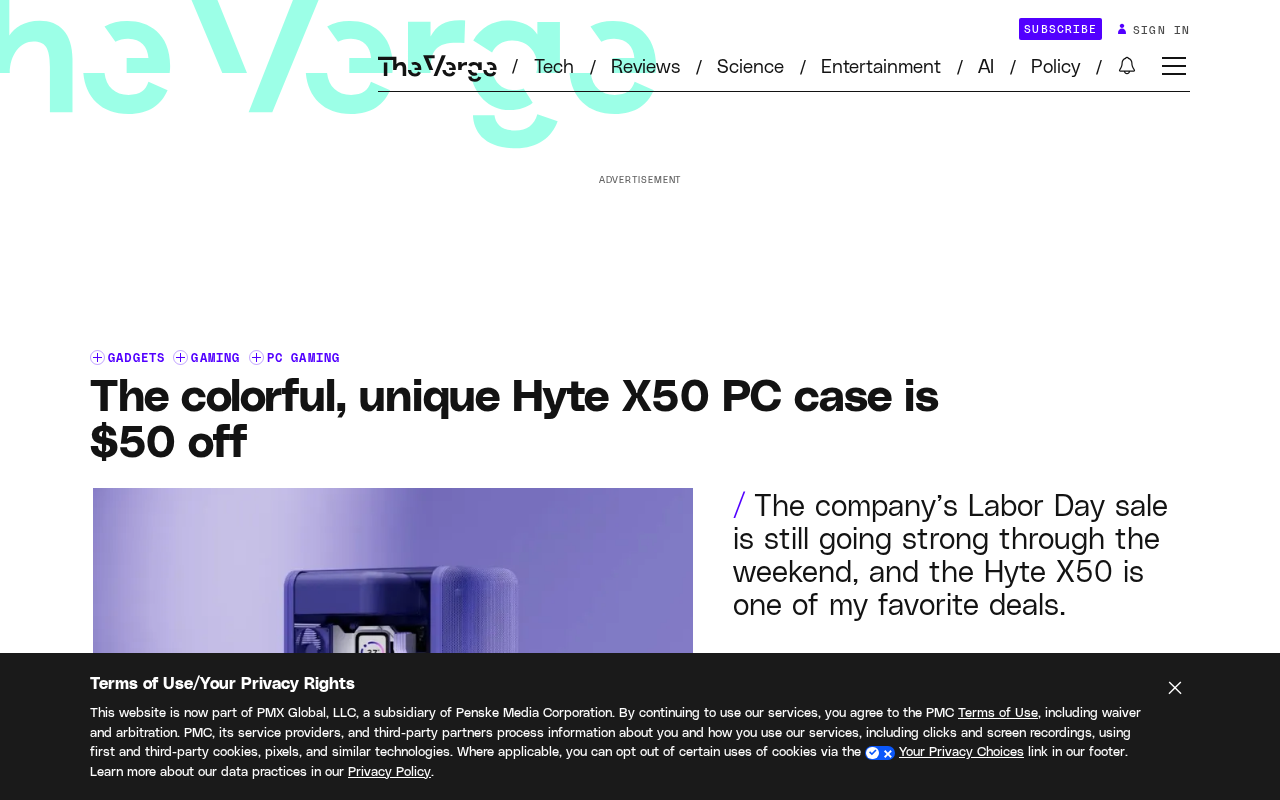Hyte X50机箱限时降价50美元:99.99美元的设计新选择