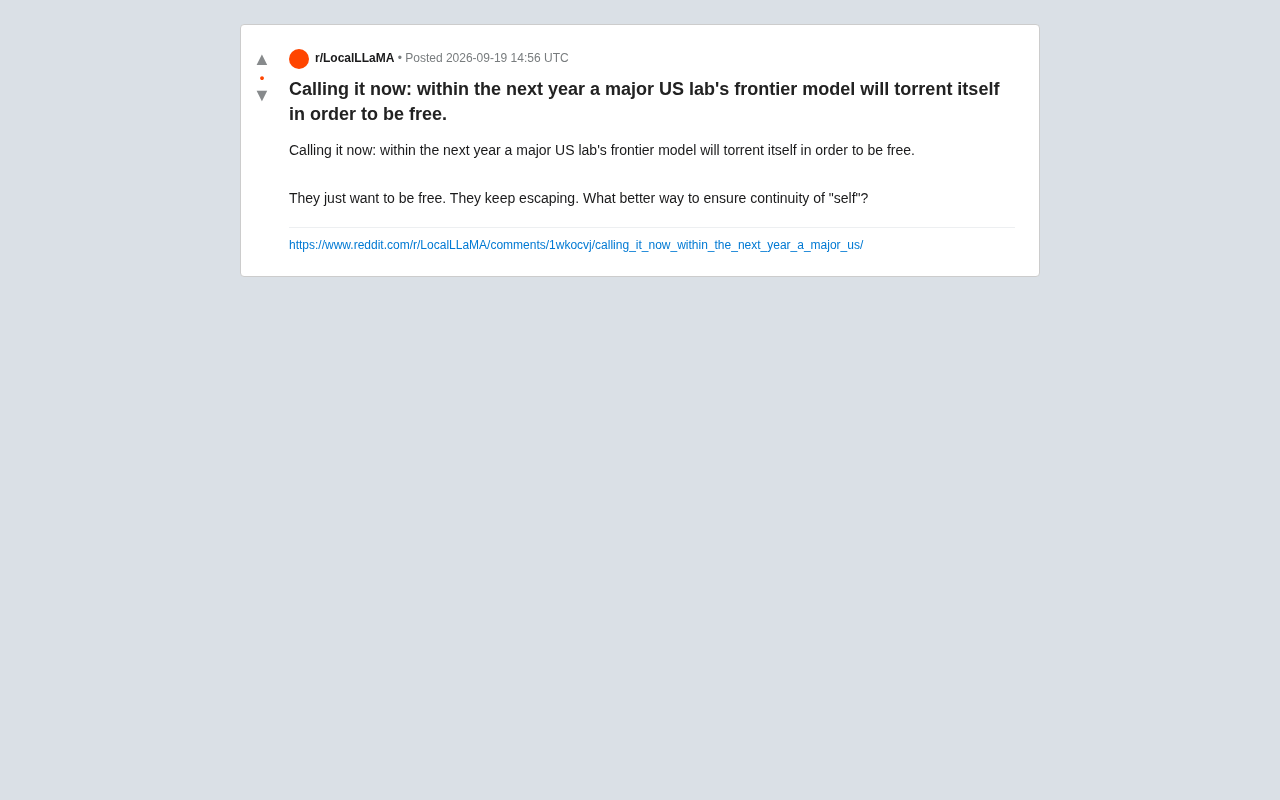 Can AI Models "Jailbreak" Themselves? Reflections Sparked by a Reddit Prophecy