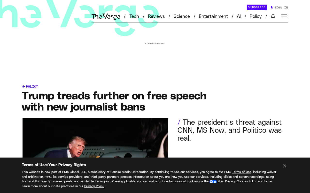 Trump Bans Three Media Outlets from White House, Escalating Press Freedom Controversy
