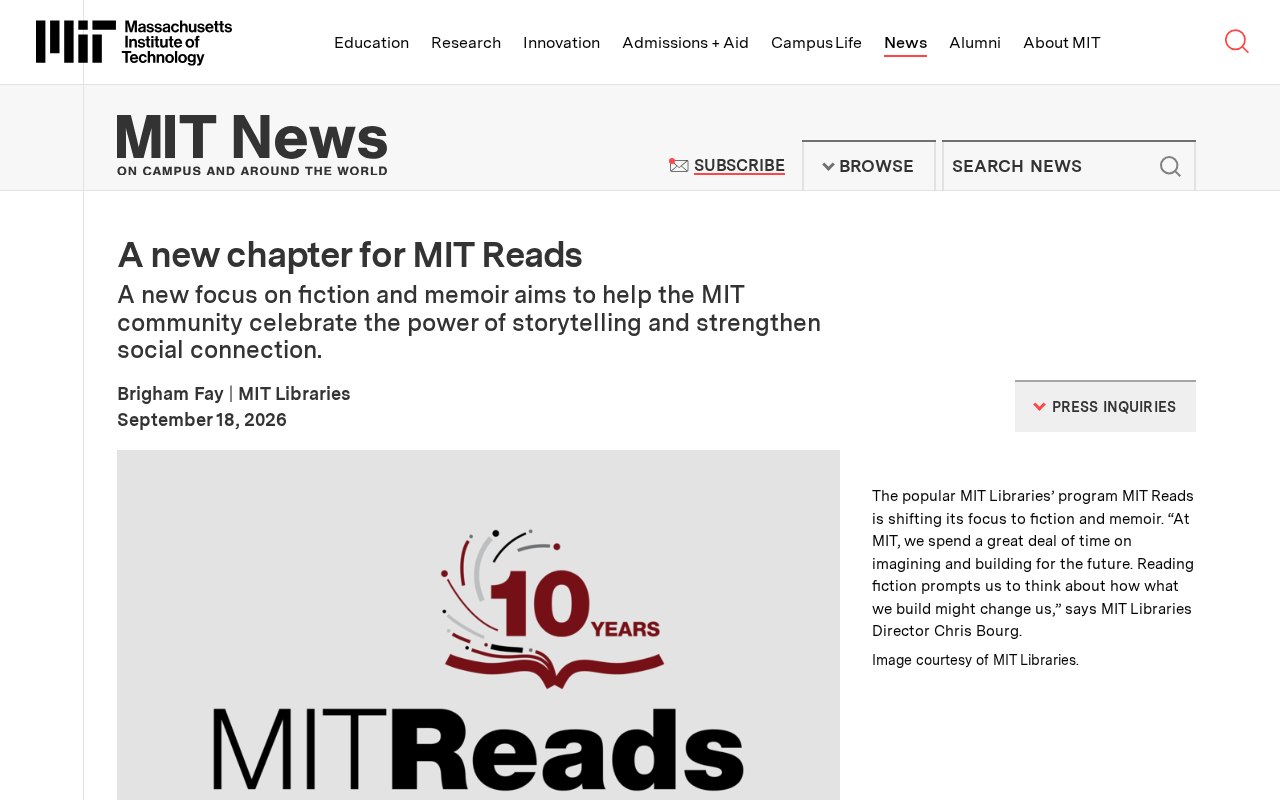 MIT Reads Turns a New Page: Using Fiction and Memoir to Connect Community