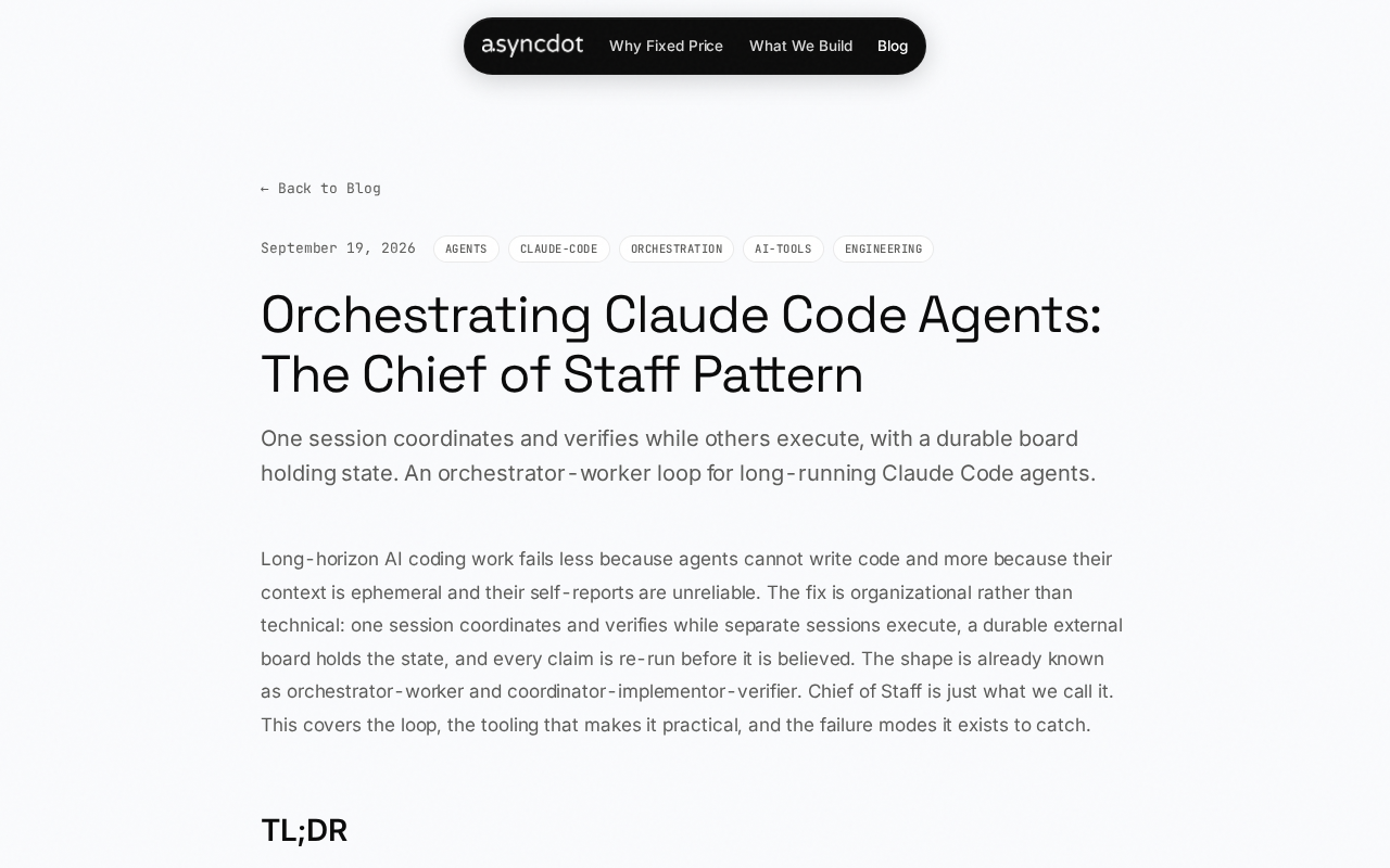 编排Claude Code智能体:幕僚长模式详解
