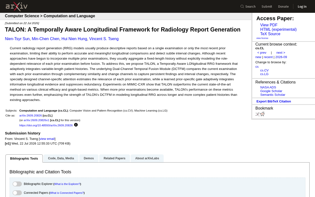 TALON Framework: Temporal Awareness Makes Radiology Report Generation Truly Understand "Change"