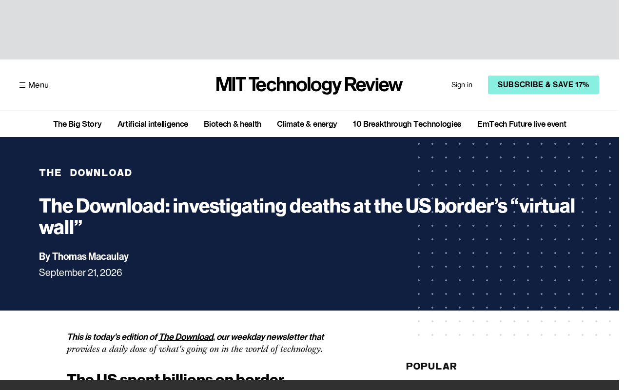 Inside America's Border 'Virtual Wall': Why Billions in Surveillance Can't Save Migrant Lives