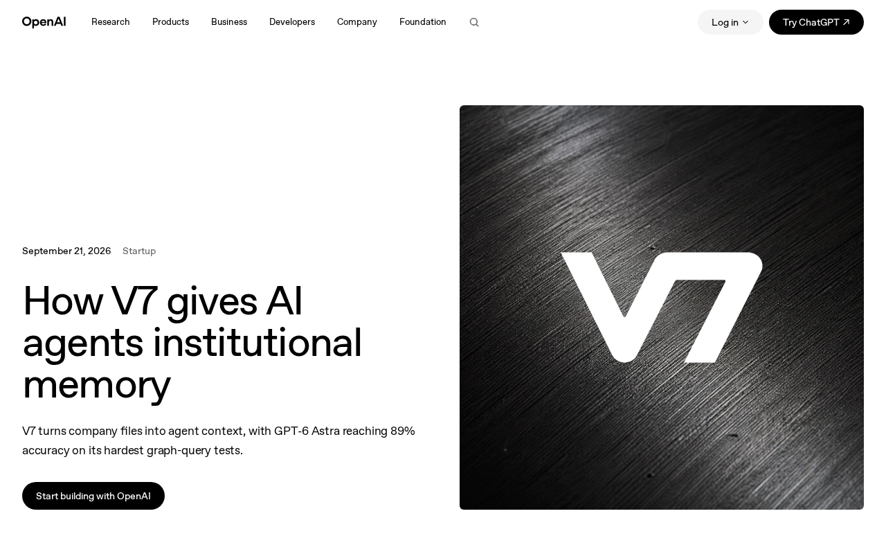 How V7 Uses GPT-5.6 to Build 'Institutional Memory' for AI Agents