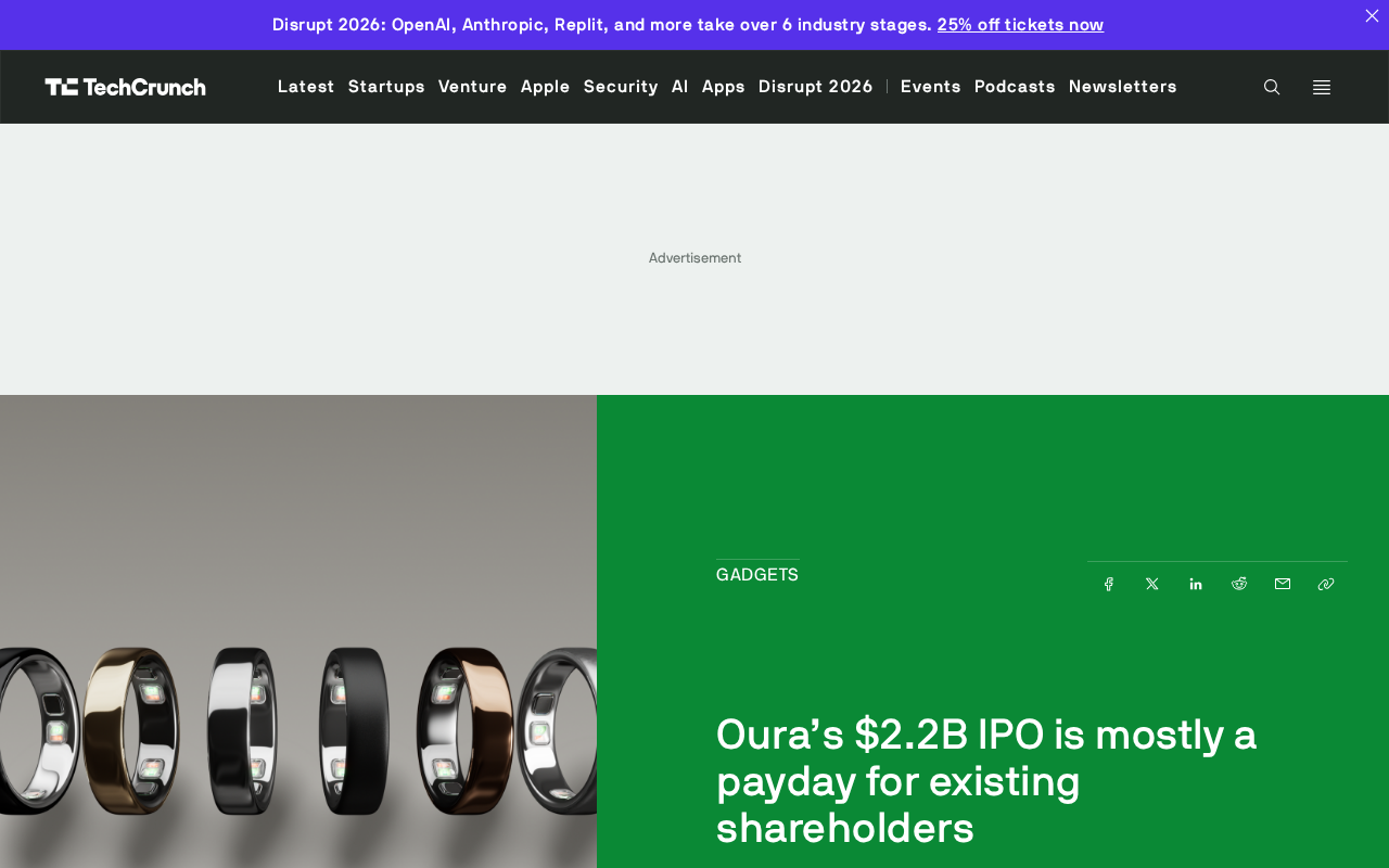 Decoding Oura's $2.2B IPO: A Windfall Exit for Existing Investors
