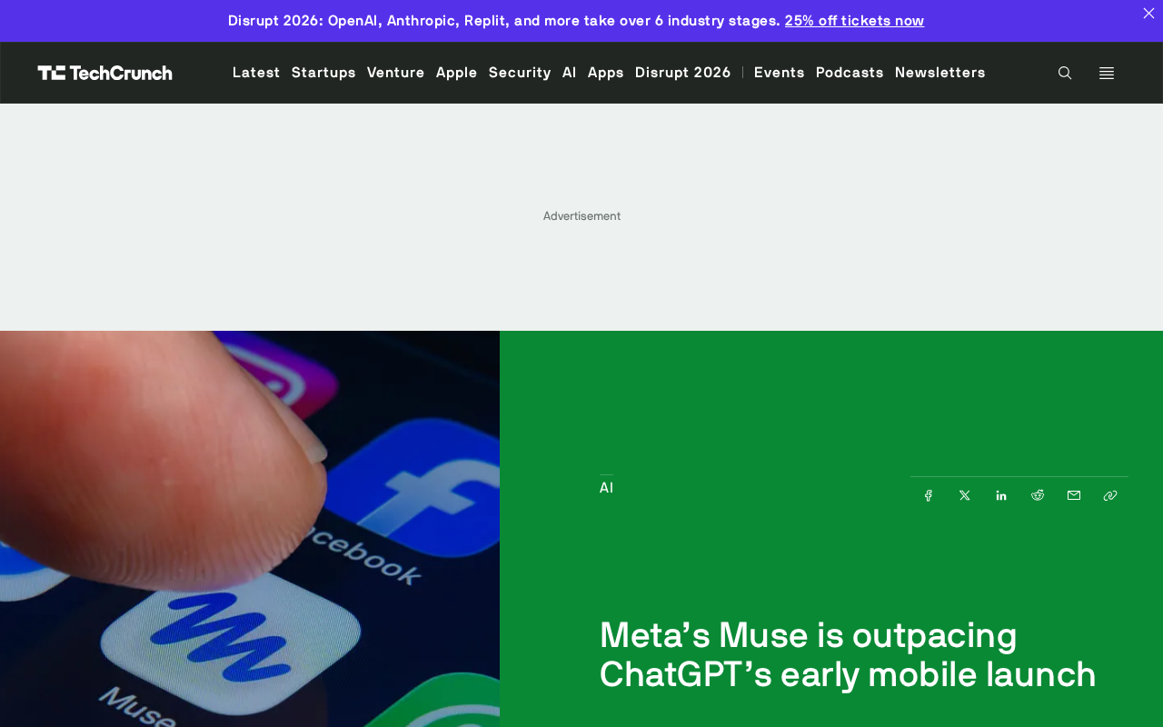 Meta's Muse Is Outpacing ChatGPT's Early Mobile Launch