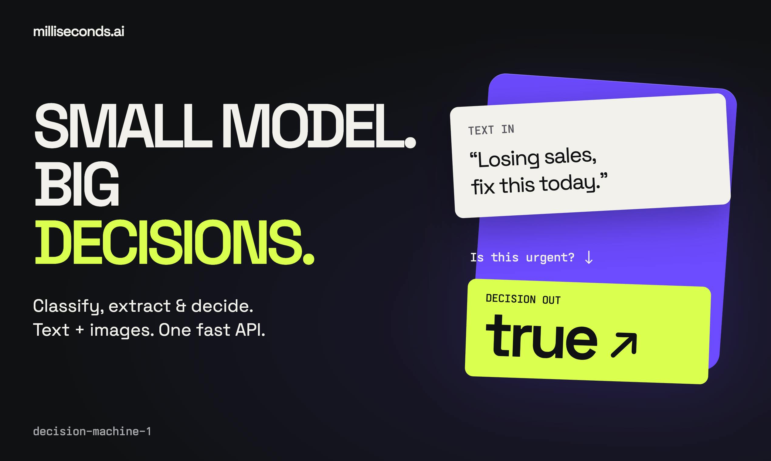 Milliseconds.ai: One API for Real-Time AI Decision-Making Across Text and Images