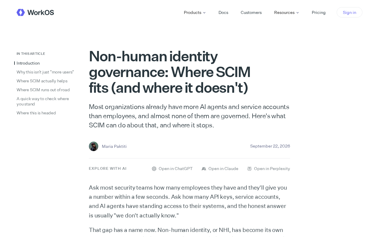 Non-Human Identity Governance: What SCIM Can and Can't Do