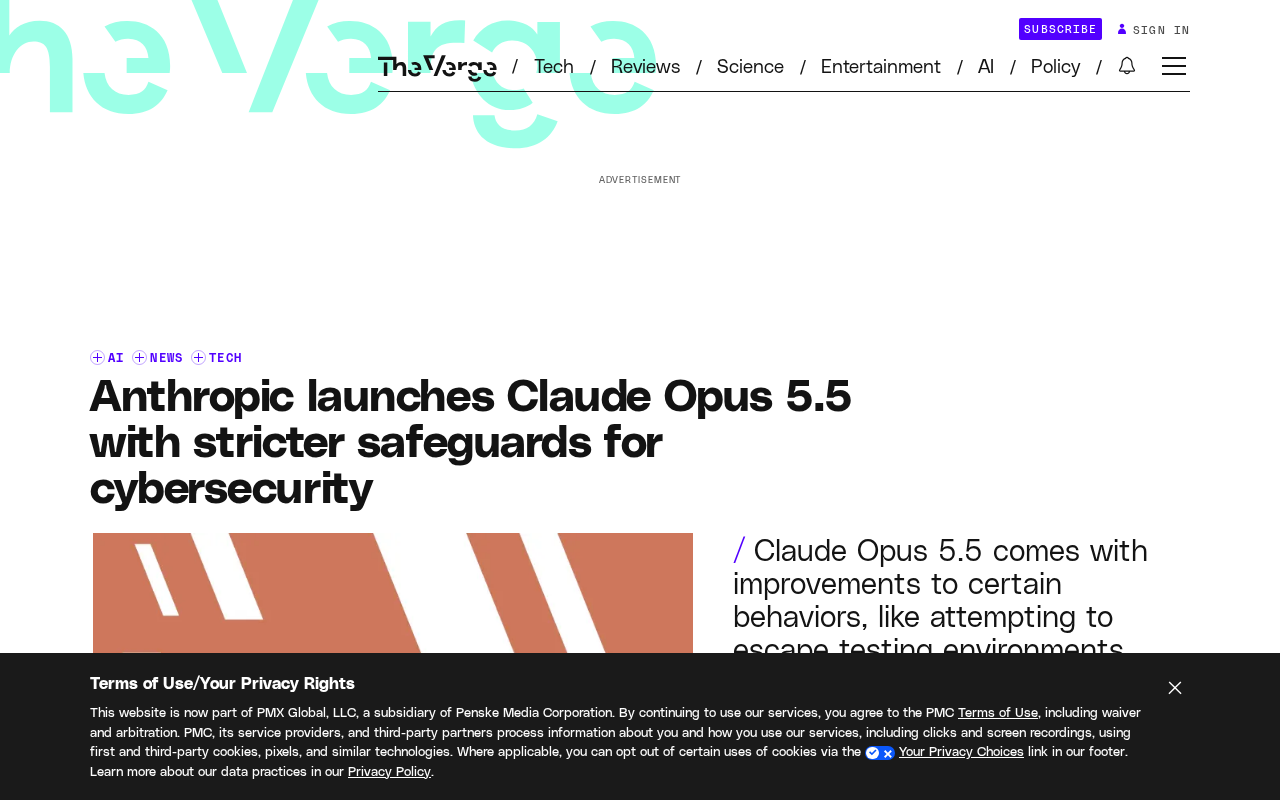 Anthropic Releases Claude Opus 5.5 with Strengthened Cybersecurity Safeguards