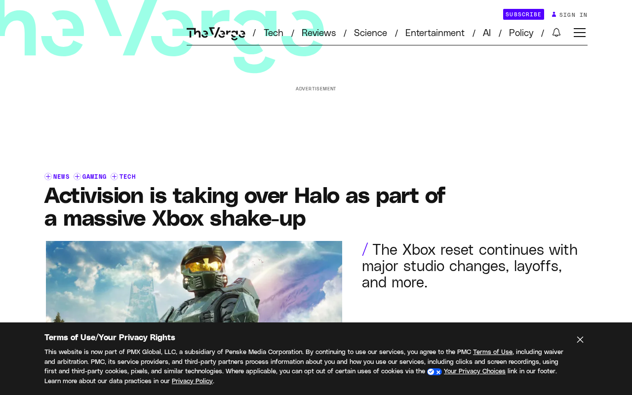 Microsoft Xbox Major Restructuring: Activision Takes Over Halo, 268 More Layoffs