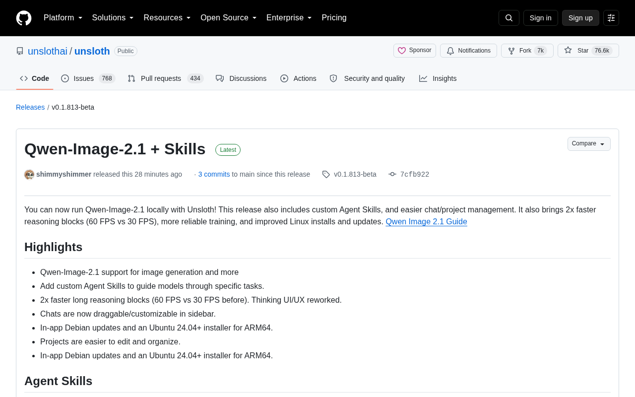 Unsloth New Release: Run Qwen-Image-2.1 Locally with Custom Agent Skills Support