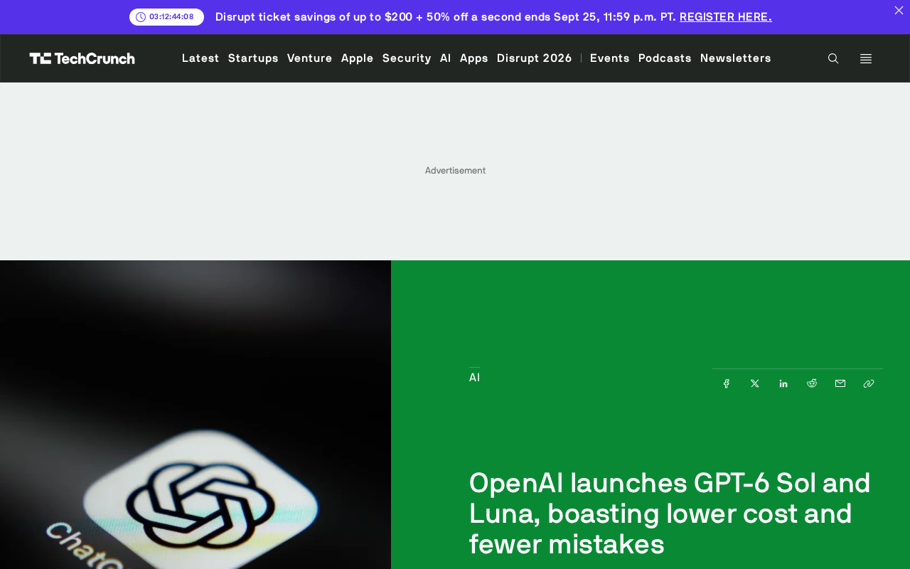 OpenAI launches GPT-6 Sol and Luna
