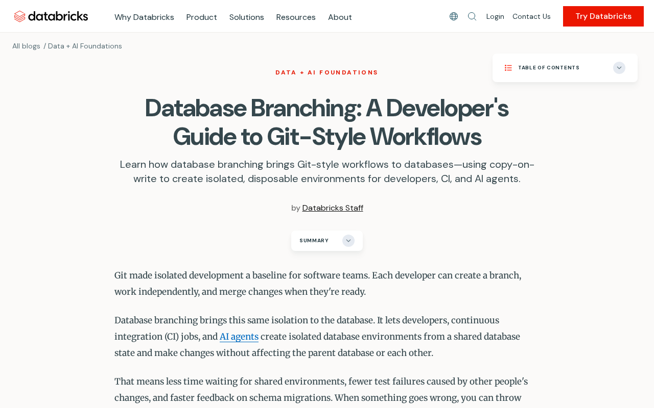 Database Branching: Managing Data Environments the Git Way