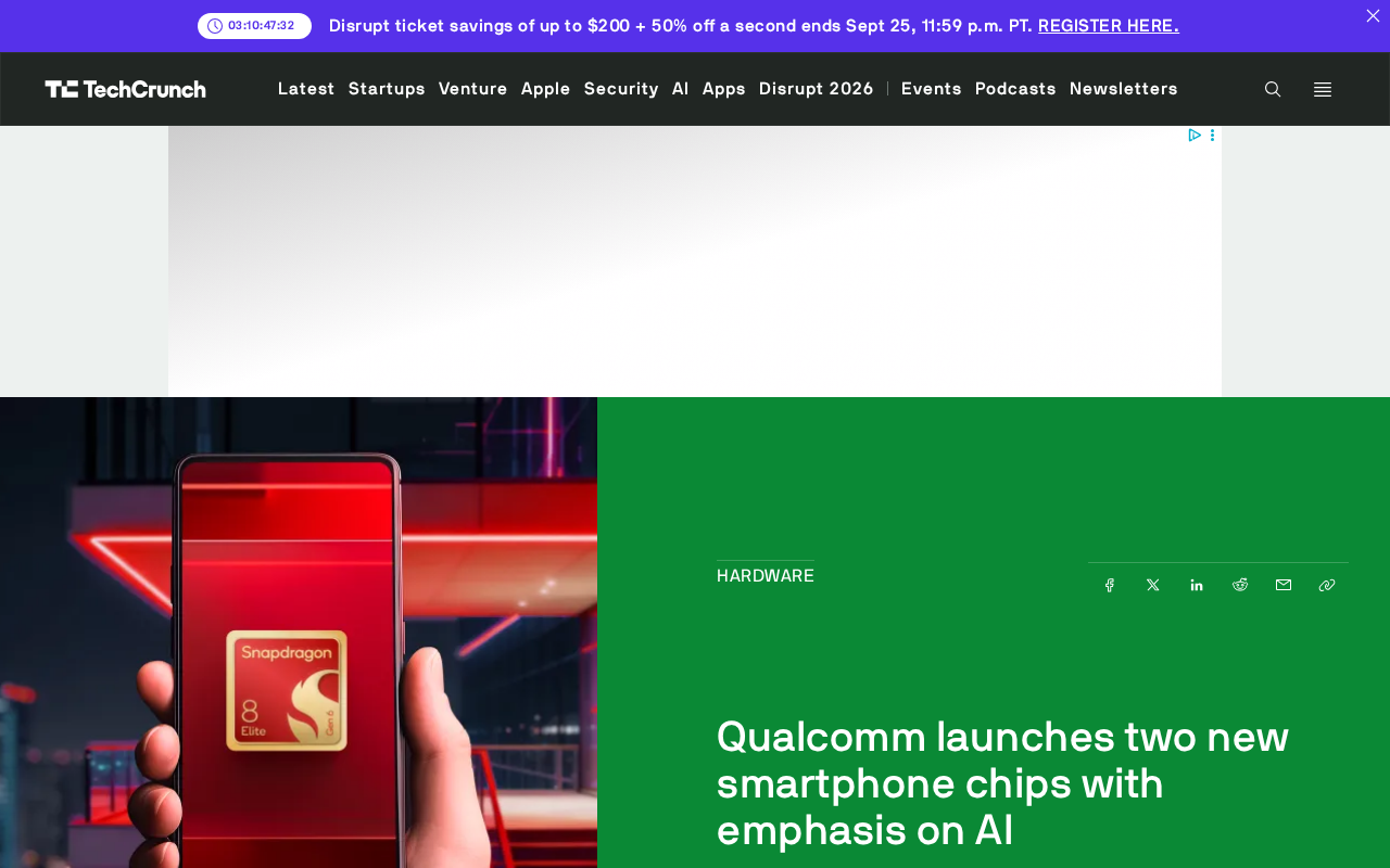 Qualcomm Launches Two AI Smartphone Chips: Flagship Model Can Run 30B-Parameter MoE Model Locally