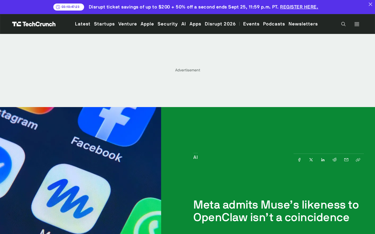 Meta承认Muse明显借鉴OpenClaw:并非巧合