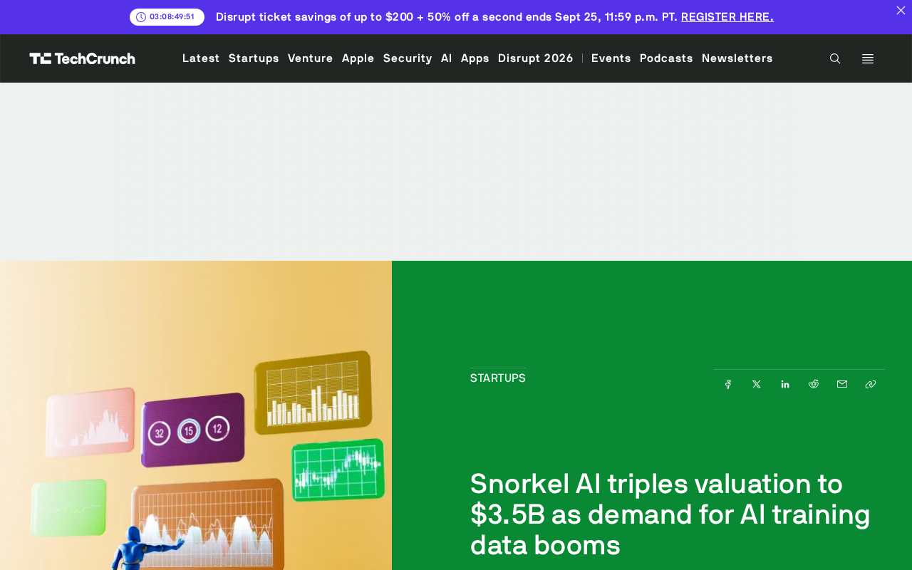 Snorkel AI's Valuation Triples to $3.5 Billion — Why AI Training Data Is the New Gold Rush